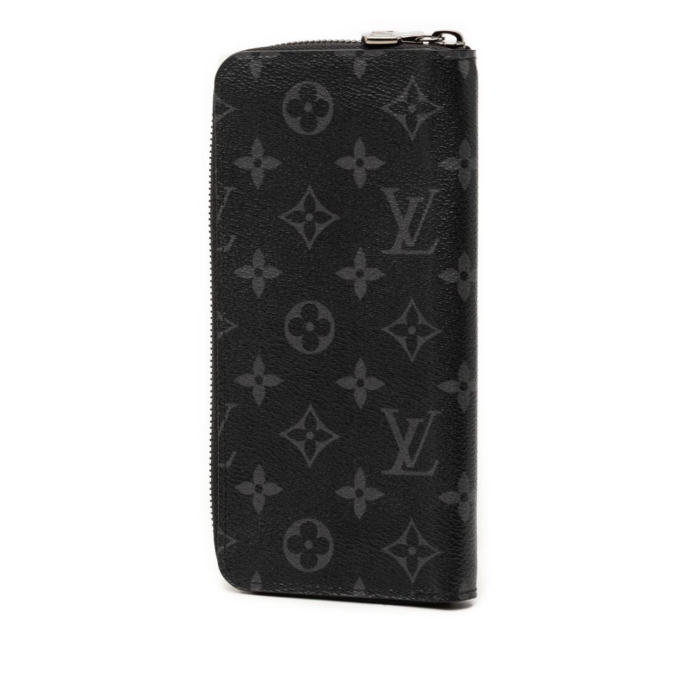Louis Vuitton AB Louis Vuitton Black Monogram Canvas Fabric Monogram Eclipse Vertical Zippy Wallet Spain