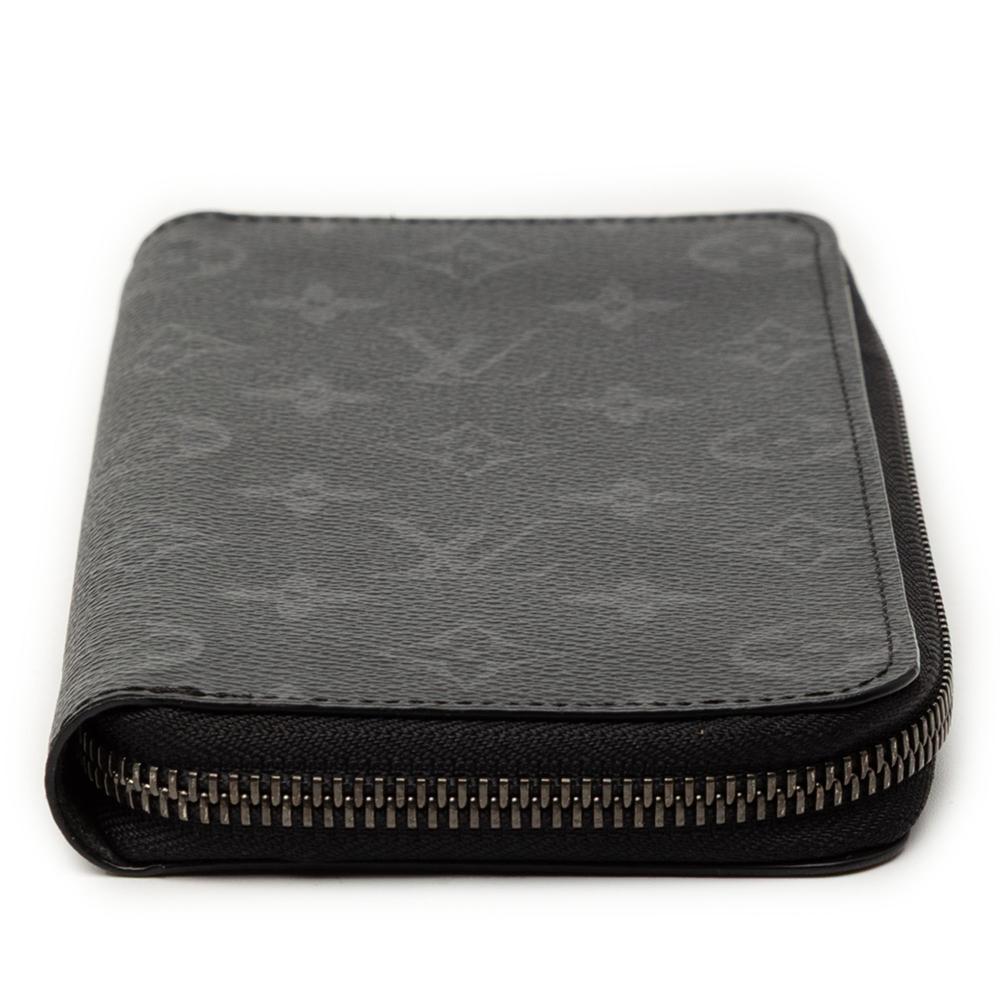 Louis Vuitton AB Louis Vuitton Black Monogram Canvas Fabric Monogram Eclipse Vertical Zippy Wallet Spain