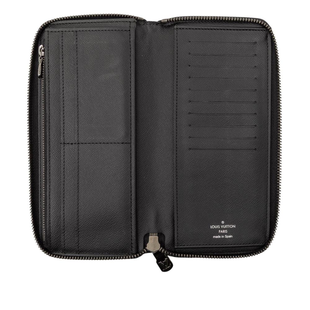 Louis Vuitton AB Louis Vuitton Black Monogram Canvas Fabric Monogram Eclipse Vertical Zippy Wallet Spain