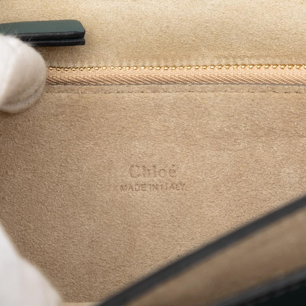 Chloé B Chloé Blue Calf Leather Medium skin and Suede Faye Crossbody Italy