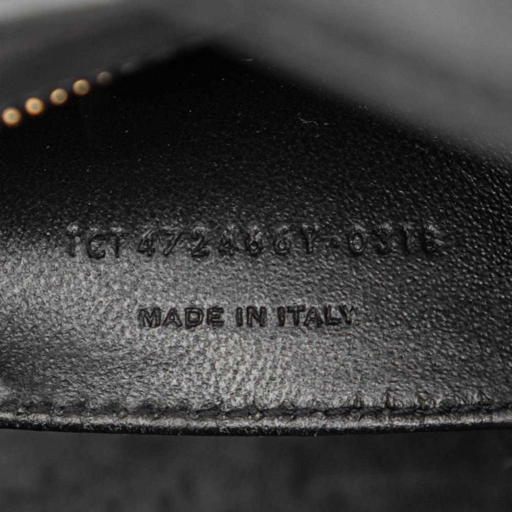 Saint Laurent B Saint Laurent Black Calf Leather Baby Monogram Cabas Satchel Italy