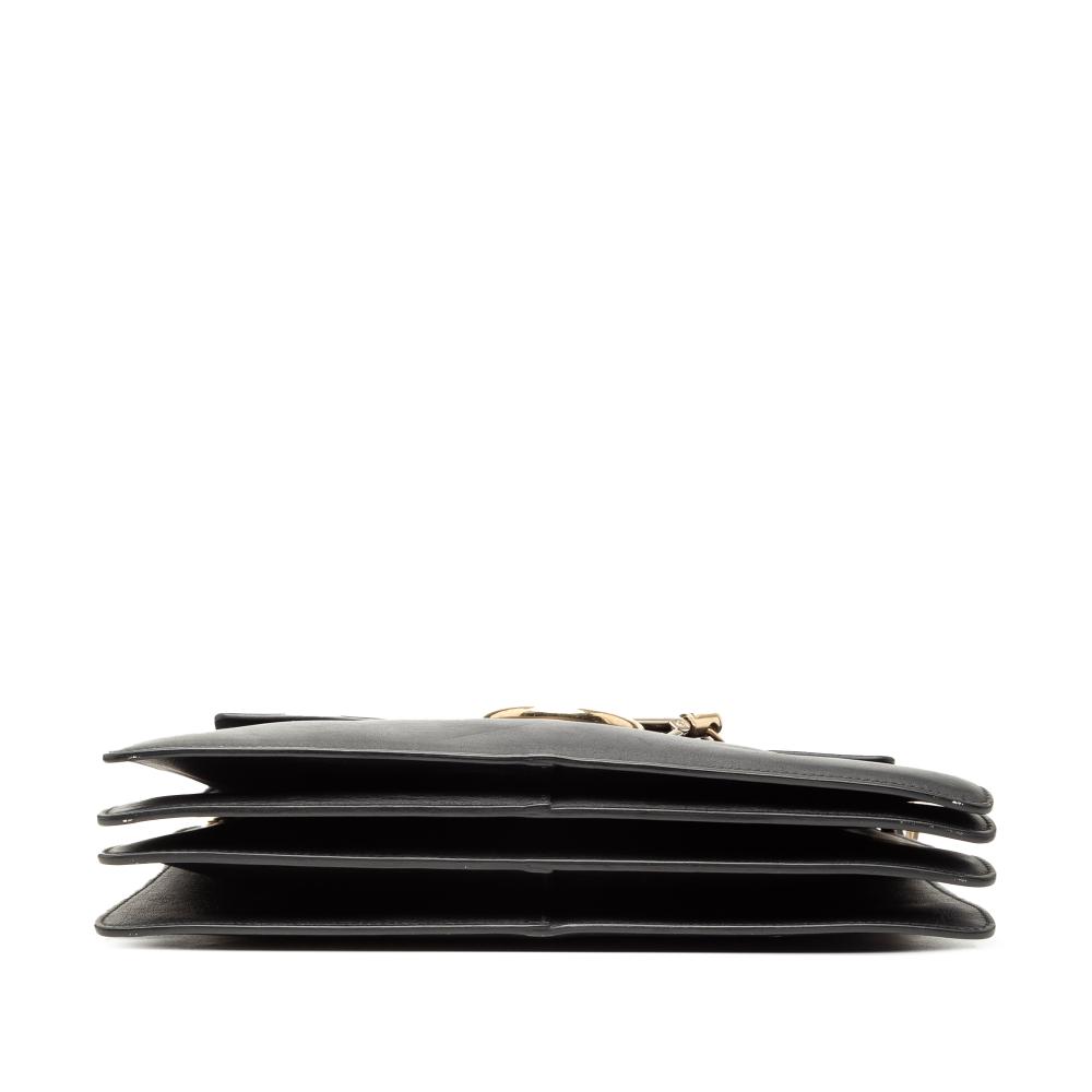 Chloé B Chloé Black Calf Leather Medium skin and Suede Faye Crossbody Italy