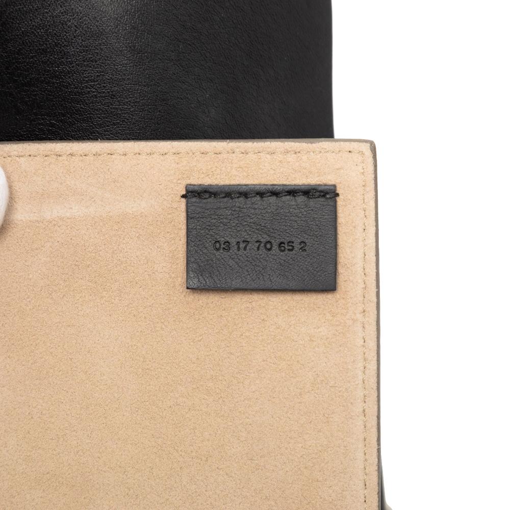 Chloé B Chloé Black Calf Leather Medium skin and Suede Faye Crossbody Italy