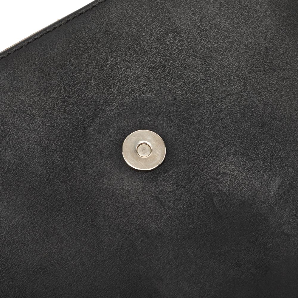 Chloé B Chloé Black Calf Leather Medium skin and Suede Faye Crossbody Italy