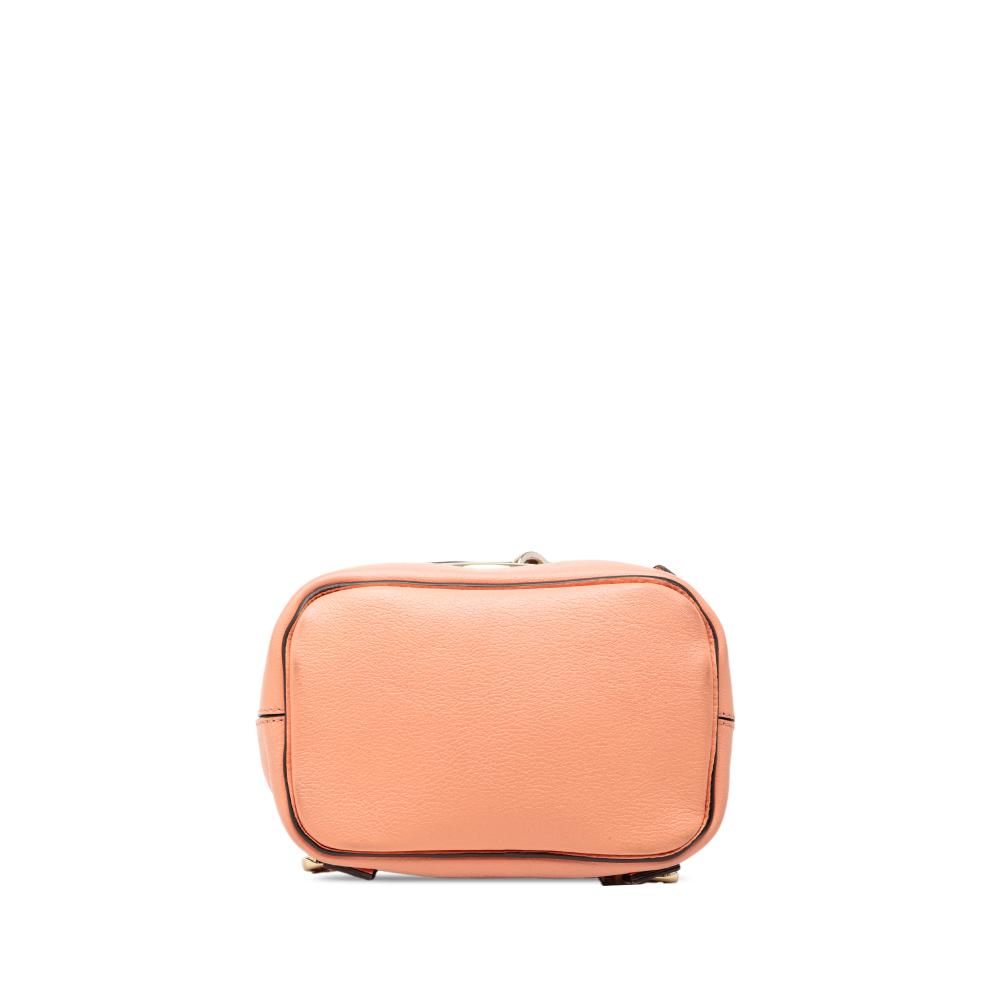Chloé B Chloé Pink Salmon Calf Leather Mini skin and Suede Faye Backpack Italy