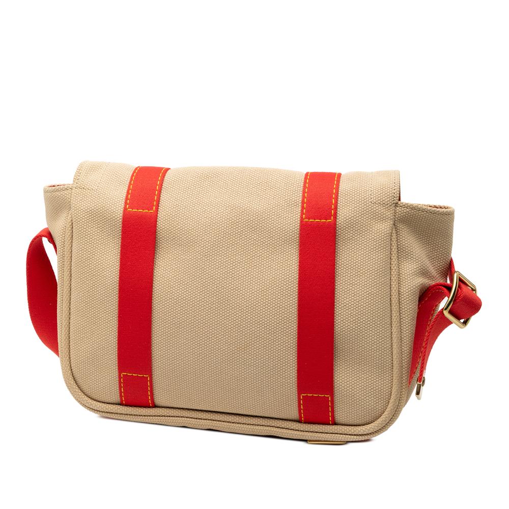 Louis Vuitton B Louis Vuitton Brown Beige Canvas Fabric Antigua Besace PM France