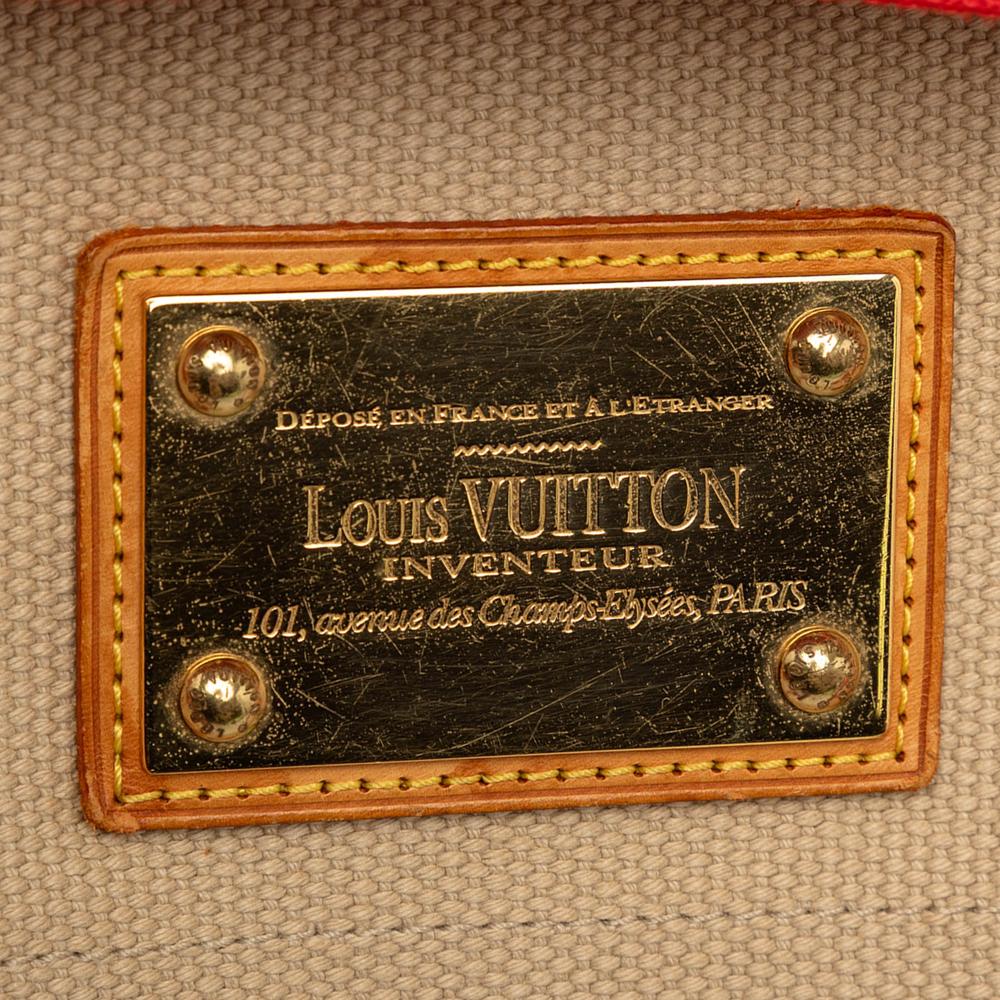 Louis Vuitton B Louis Vuitton Brown Beige Canvas Fabric Antigua Besace PM France