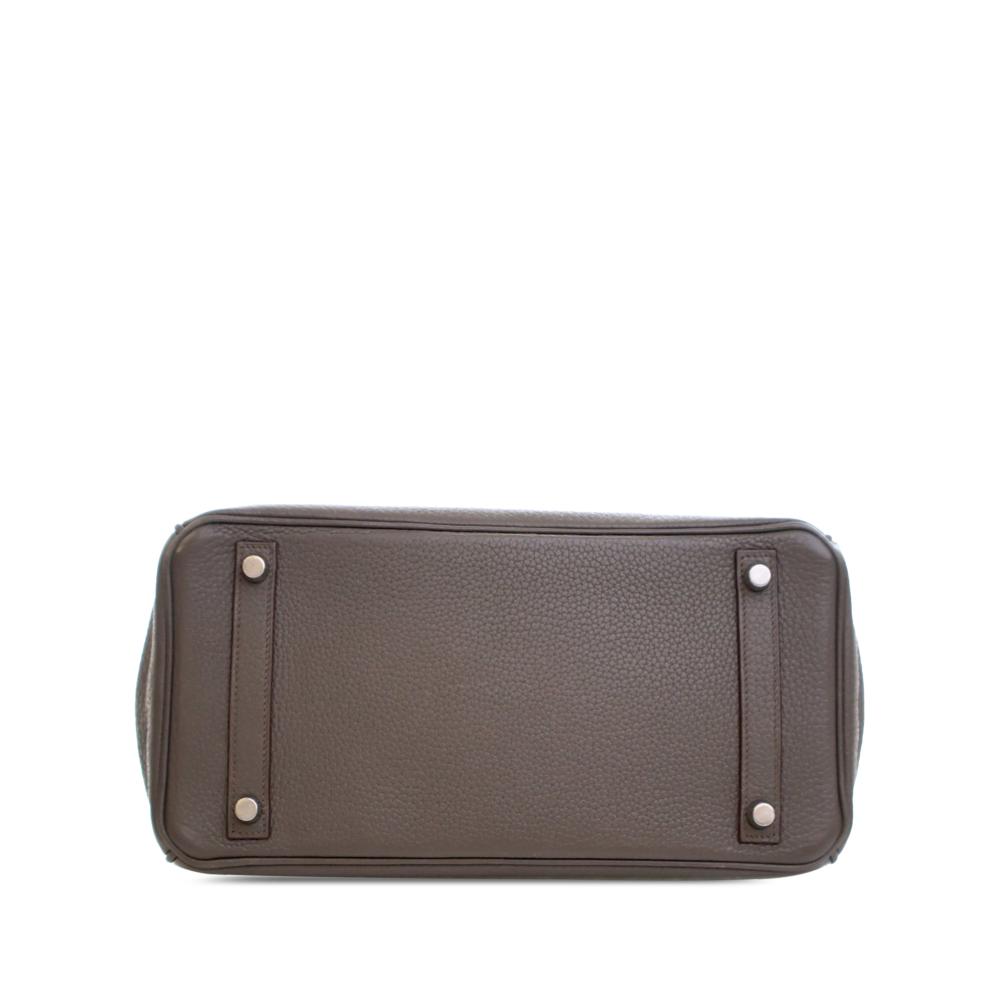 Hermès B Hermès Gray Calf Leather Togo Birkin Retourne 30 France