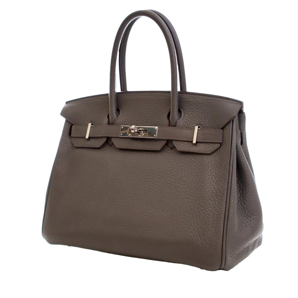 Hermès B Hermès Gray Calf Leather Togo Birkin Retourne 30 France