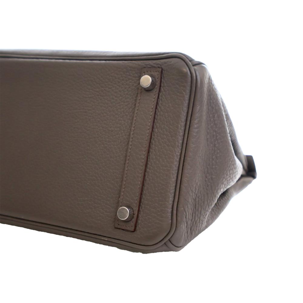 Hermès B Hermès Gray Calf Leather Togo Birkin Retourne 30 France