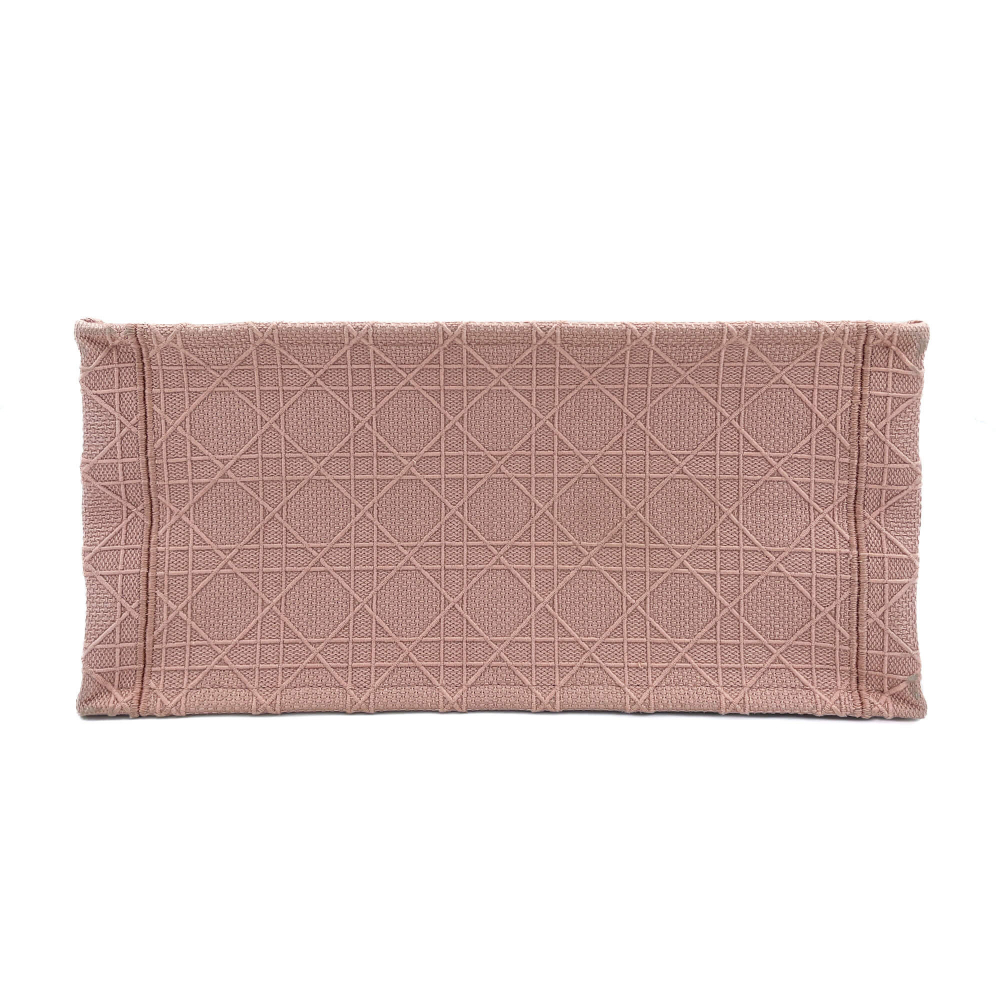 Christian Dior Book Tote Medium Embroidery Canvas Bag Pink