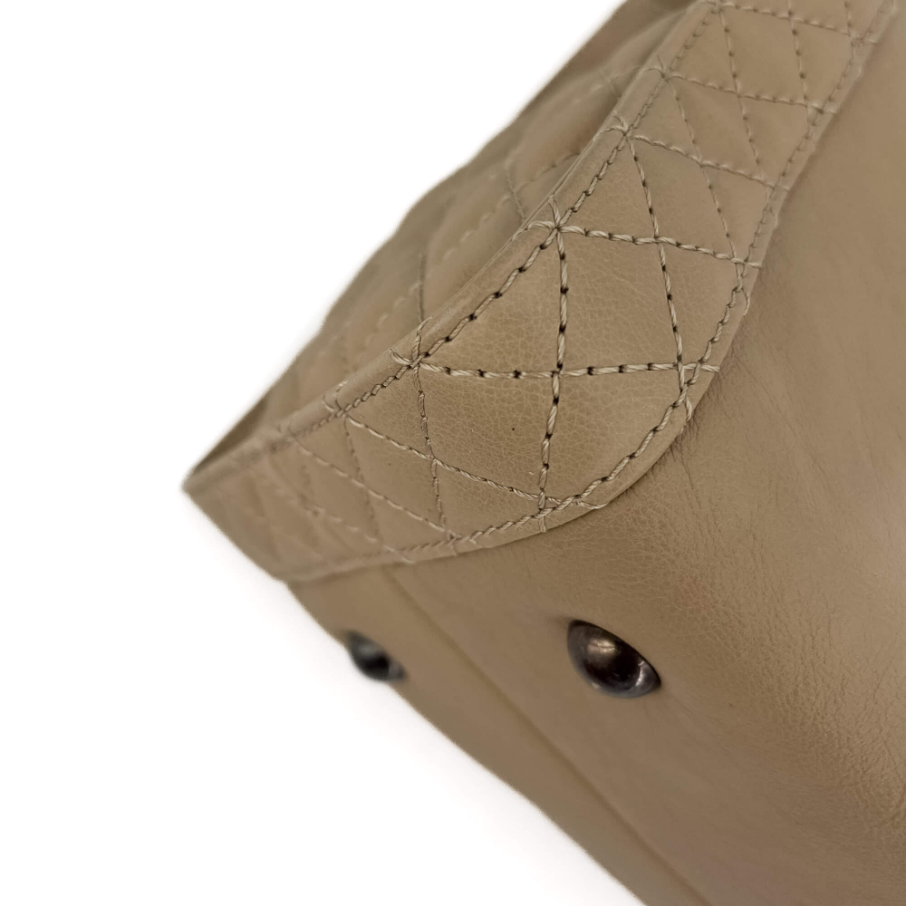Chanel Boy Reverso Quilted Tote Bag Beige