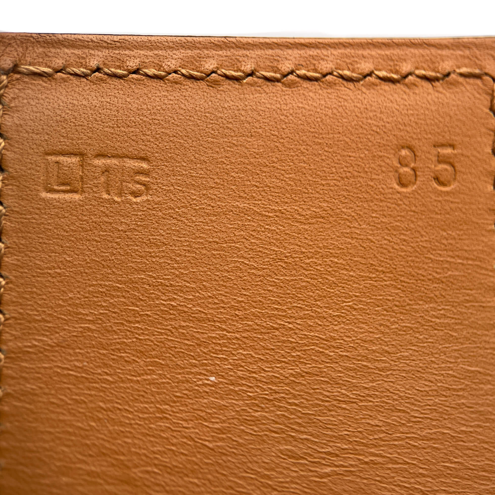 Hermès Collier de Chien 50 Leather Wide Belt 65 Black