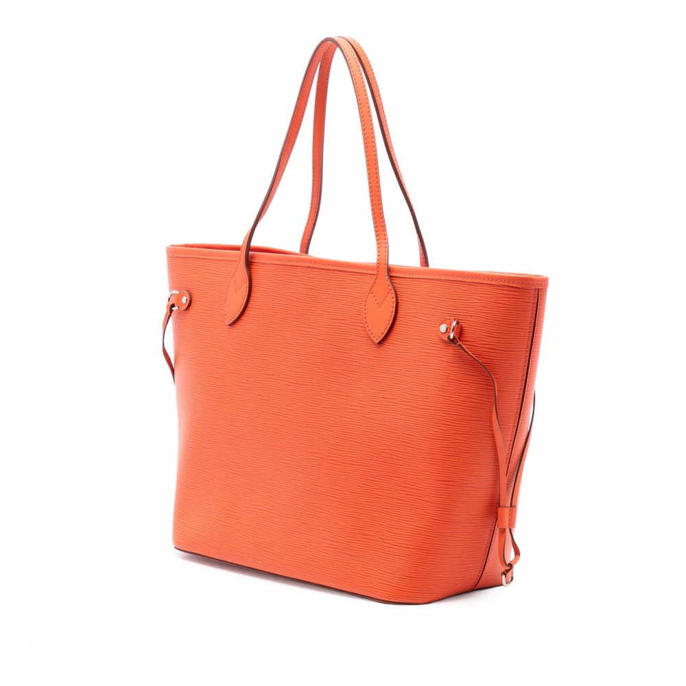 Louis Vuitton Neverfull Epi Leather Shopper Shoulder Bag Orange