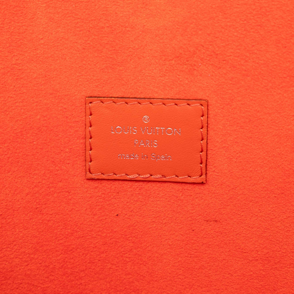 Louis Vuitton Neverfull Epi Leather Shopper Shoulder Bag Orange