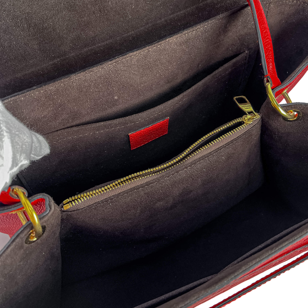 Louis Vuitton Trocadero Empreinte Leather Flap Shoulder Bag Red