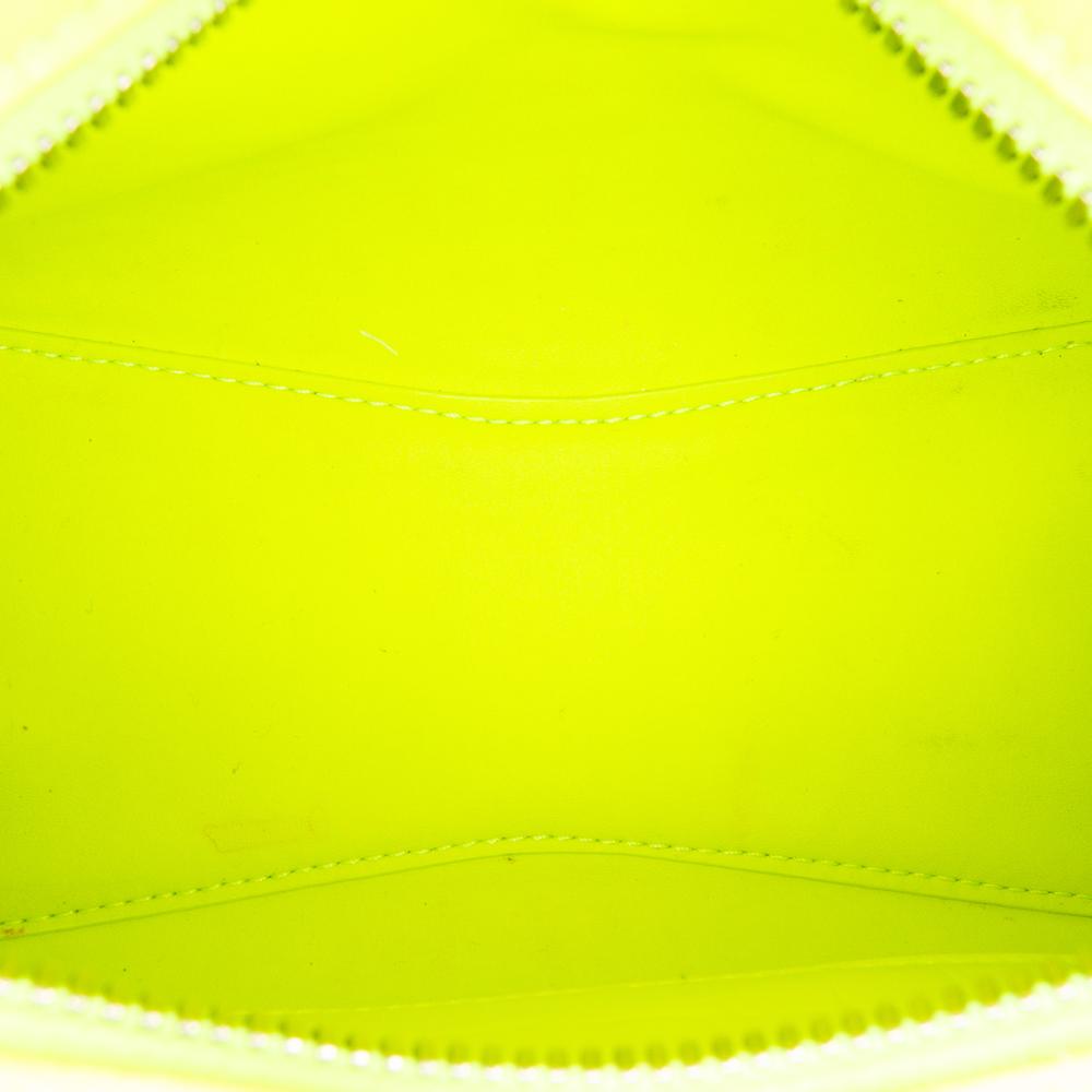 Balenciaga AB Balenciaga Yellow Neon Yellow Calf Leather Mini Croc Embossed skin Neo Classic City Italy