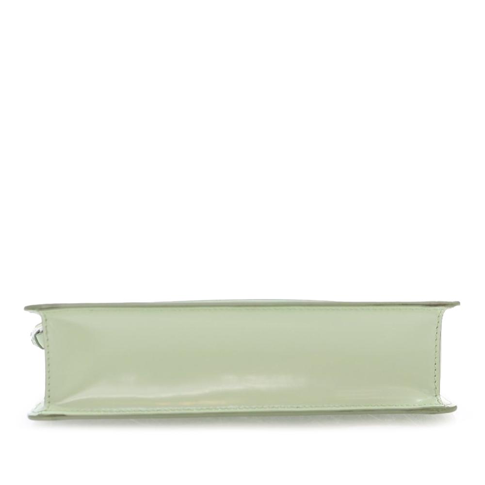 Prada AB Prada Green Light Green Calf Leather Brushed Shoulder Bag Italy