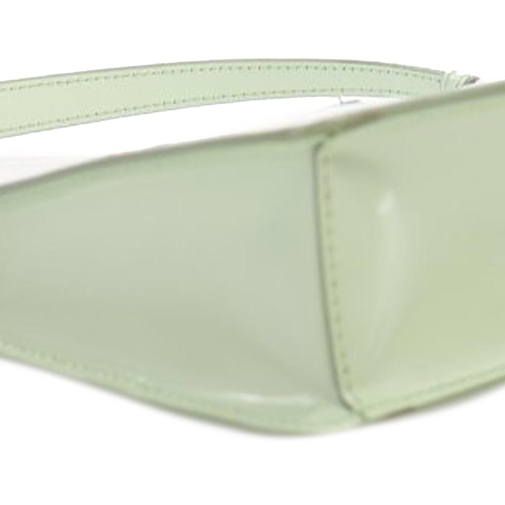 Prada AB Prada Green Light Green Calf Leather Brushed Shoulder Bag Italy