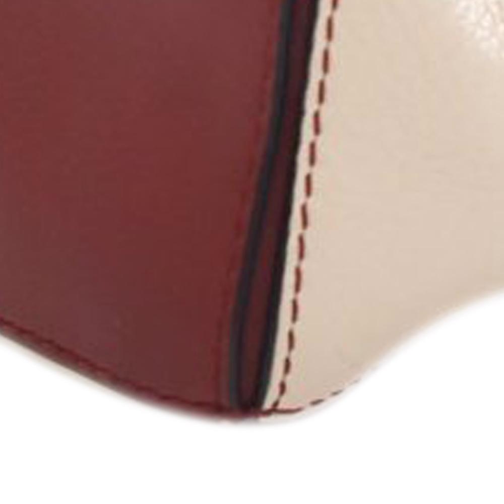 Loewe B LOEWE Red Bordeaux Calf Leather Mini Bicolor skin Puzzle Satchel Spain