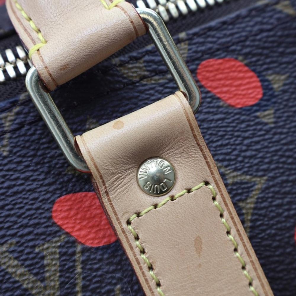 Louis Vuitton AB Louis Vuitton Brown Monogram Canvas Fabric Monogram Jungle Dots Keepall Bandouliere 50 France