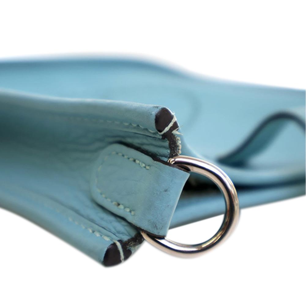 Hermès AB Hermès Blue Light Blue Calf Leather Clemence Evelyne TPM 16 France