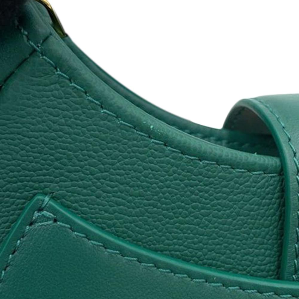 Bvlgari AB Bvlgari Green Calf Leather Small Serpenti Ellipse Satchel Italy