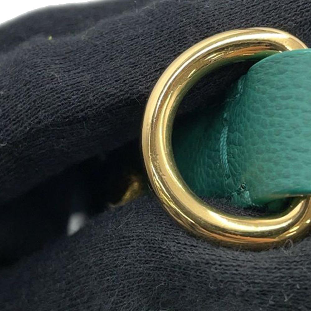 Bvlgari AB Bvlgari Green Calf Leather Small Serpenti Ellipse Satchel Italy