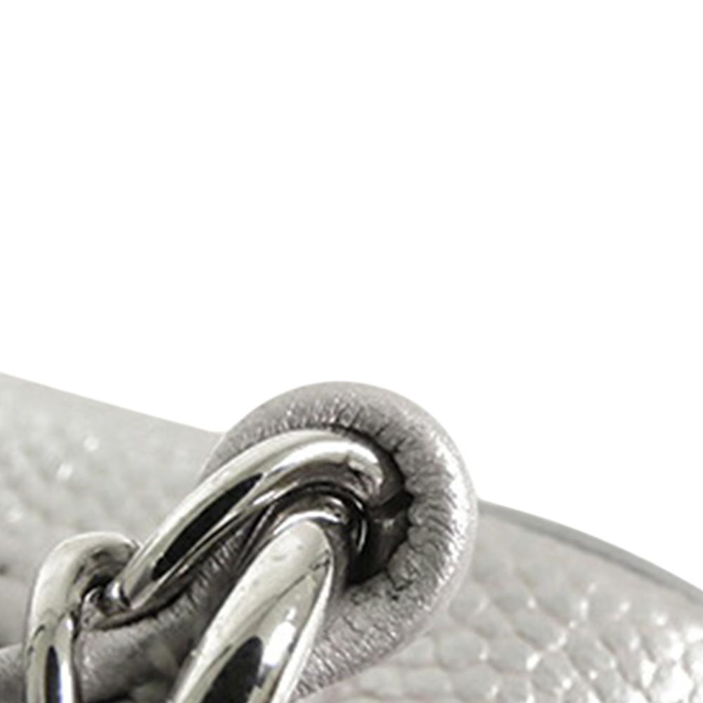 Chanel AB Chanel Silver Caviar Leather Leather Medium Caviar CC Filigree Vanity Case Italy