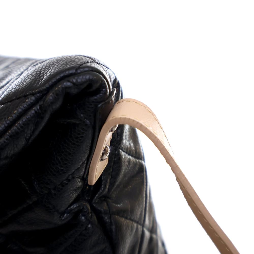 Chanel B Chanel Black Caviar Leather Leather Reissue Quilted Caviar Messenger Flap France