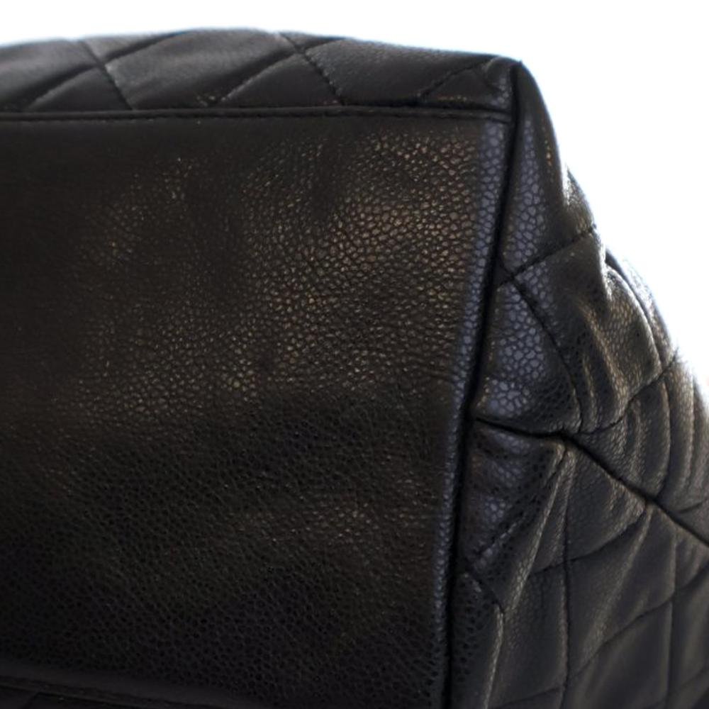 Chanel B Chanel Black Caviar Leather Leather Reissue Quilted Caviar Messenger Flap France