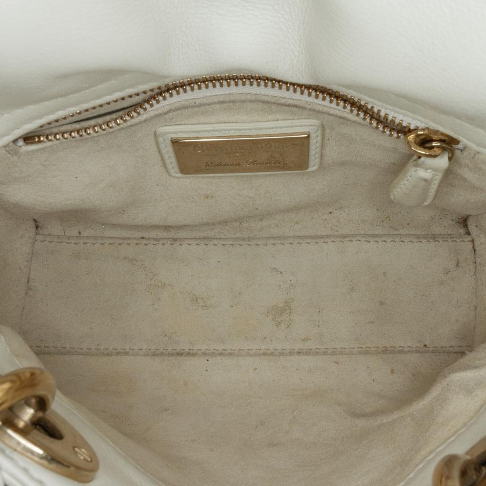 Christian Dior B Dior White Calf Leather DiorAmour Niki De Saint Phalle Mini skin Lady Dior Italy