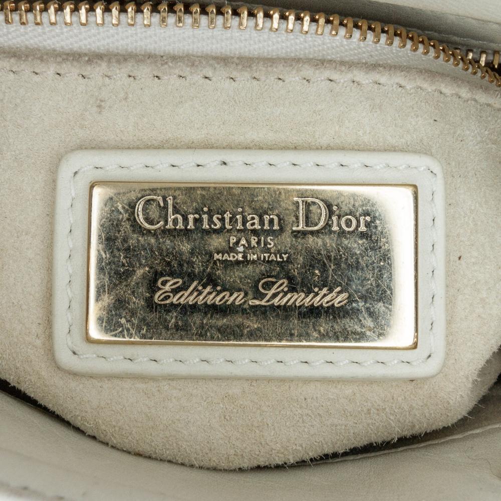 Christian Dior B Dior White Calf Leather DiorAmour Niki De Saint Phalle Mini skin Lady Dior Italy