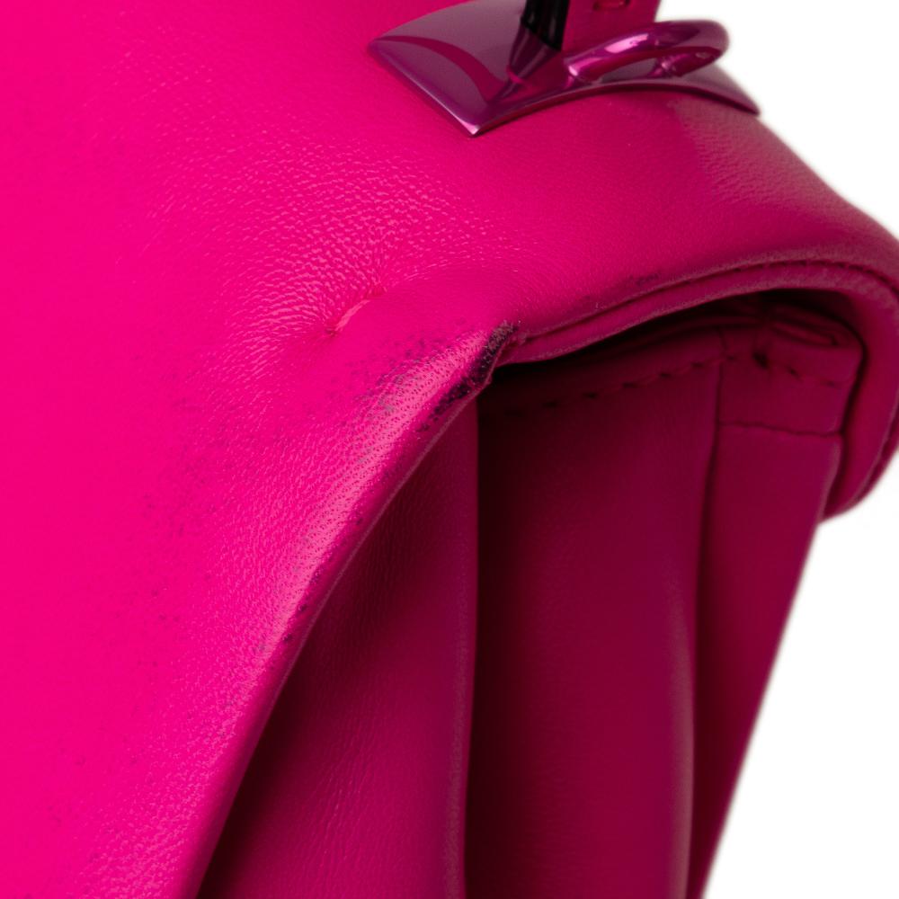 Valentino B Valentino Pink Calf Leather Mini One Stud Satchel Italy