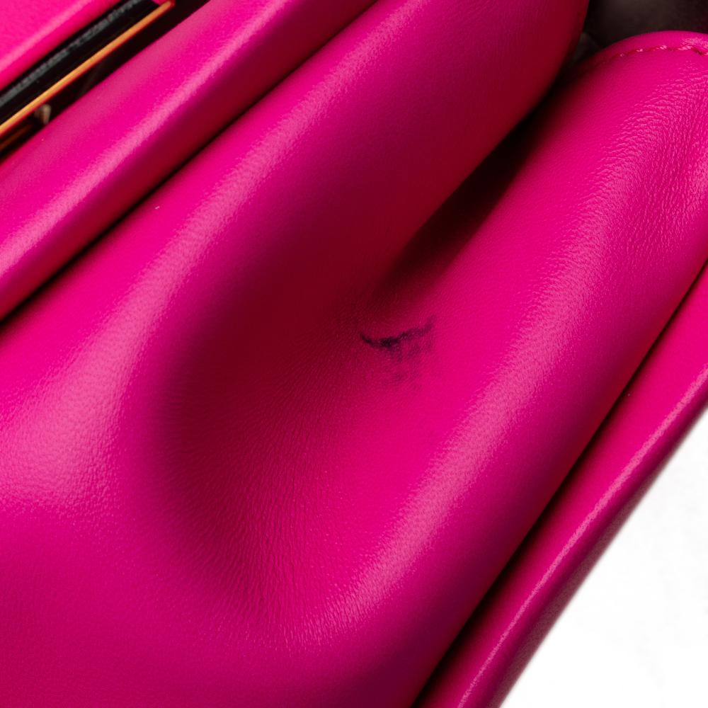 Valentino B Valentino Pink Calf Leather Mini One Stud Satchel Italy