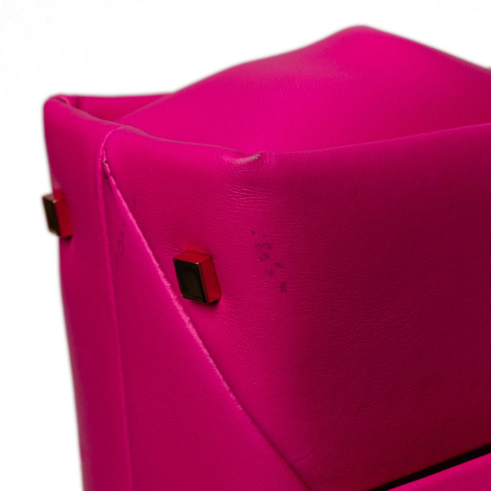 Valentino B Valentino Pink Calf Leather Mini One Stud Satchel Italy