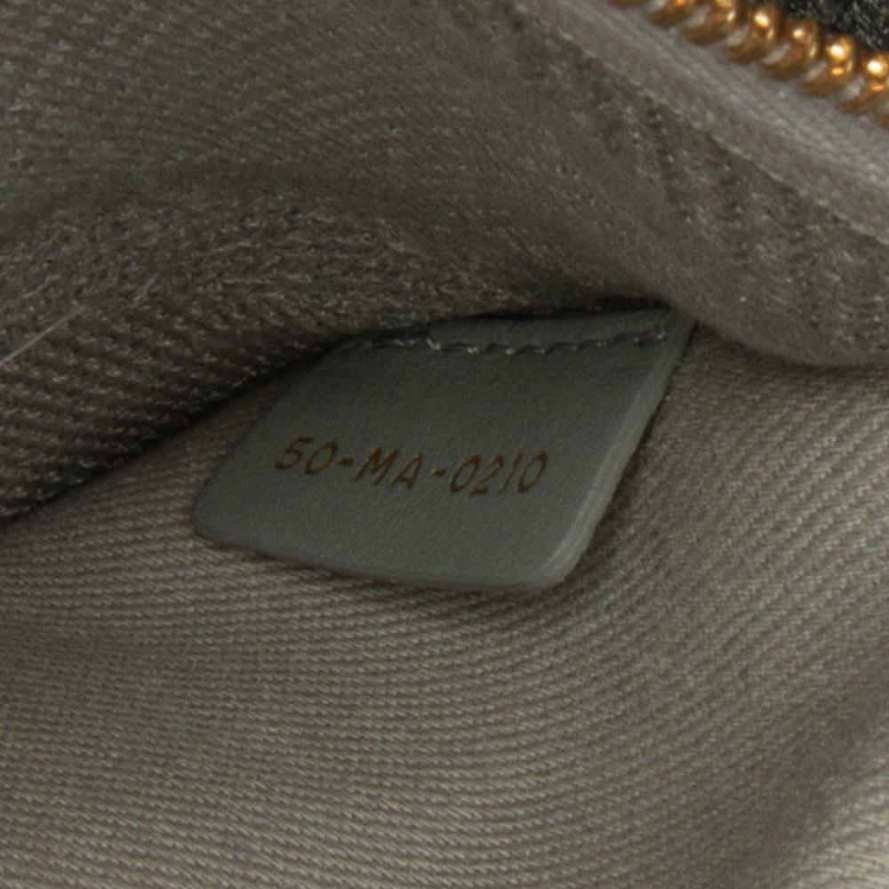 Christian Dior B Dior Gray Light Gray Canvas Fabric Medium Cannage Lady D Lite Italy