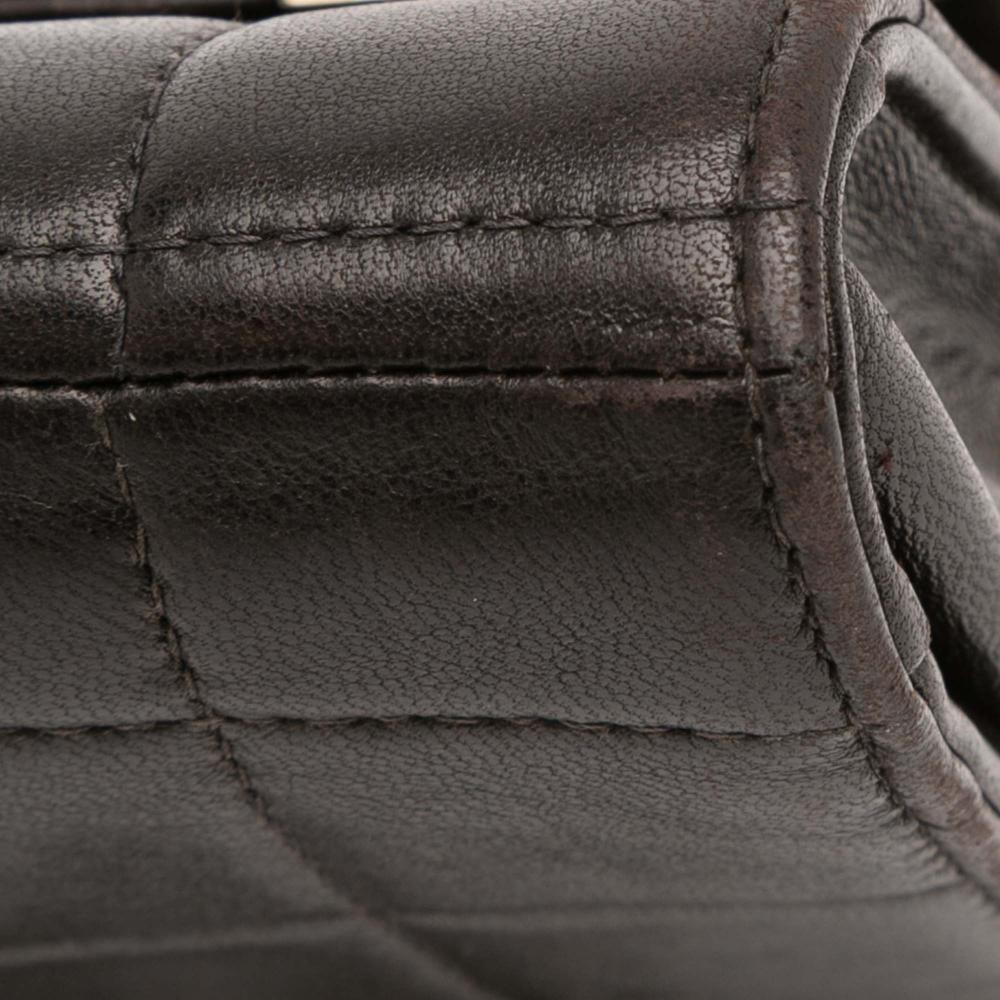 Chanel B Chanel Black Lambskin Leather Leather Quilted Lambskin Chocolate Bar Shoulder Bag France