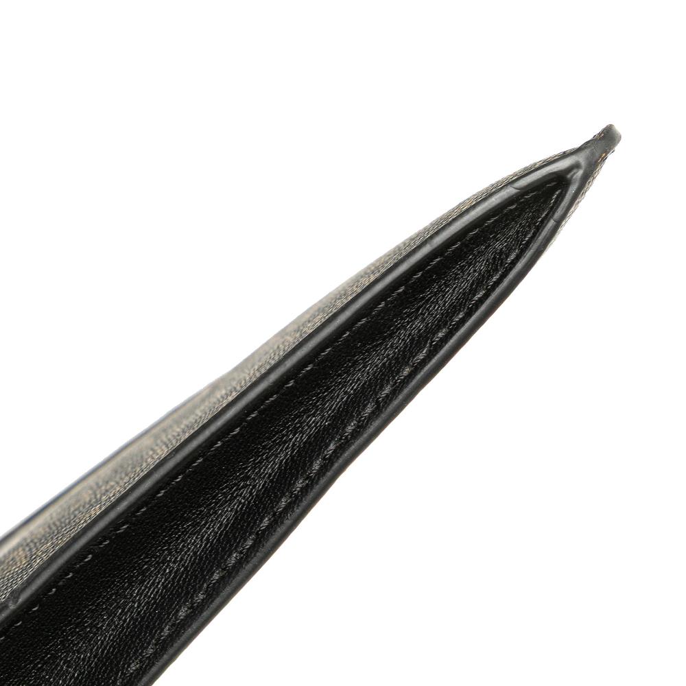 Celine B Celine Brown Dark Brown with Black Coated Canvas Fabric Triomphe Phone Pouch Flap Crossbody Italy