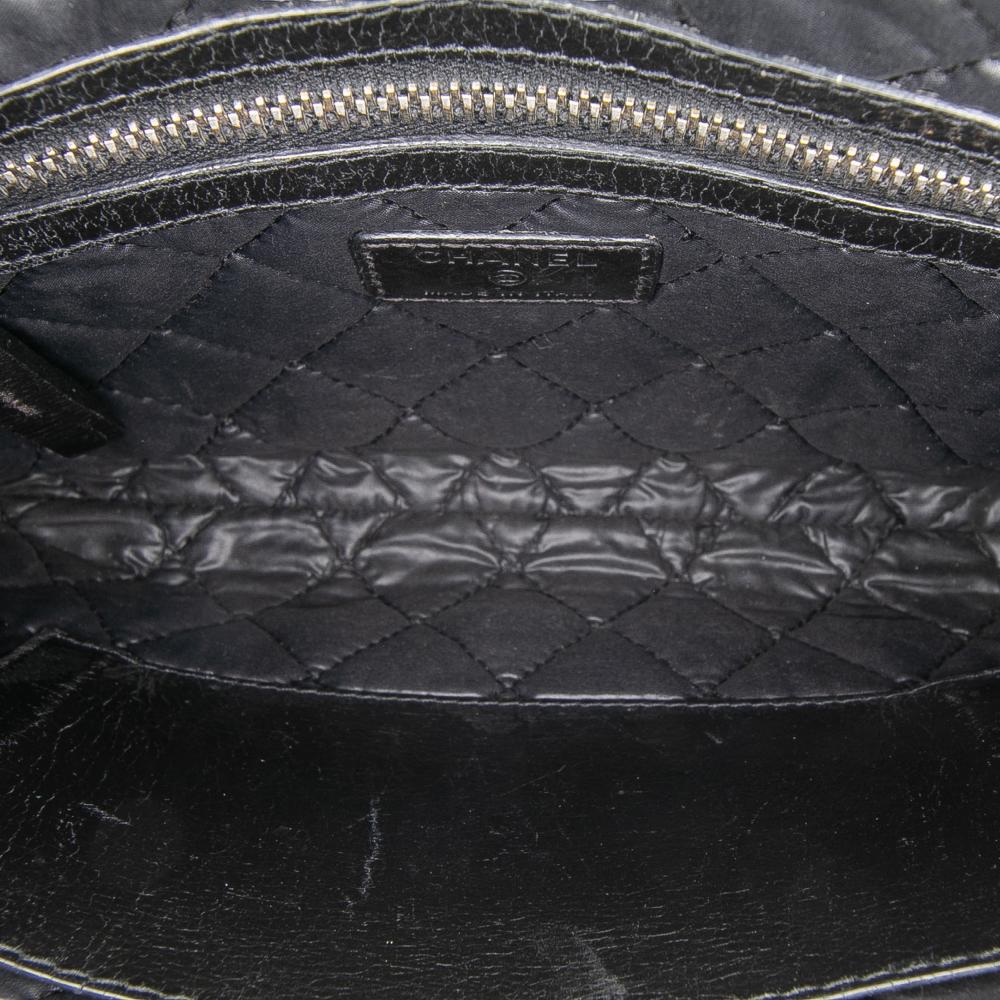 Chanel B Chanel Black Lambskin Leather Leather Lambskin Votez Coco Clutch Italy