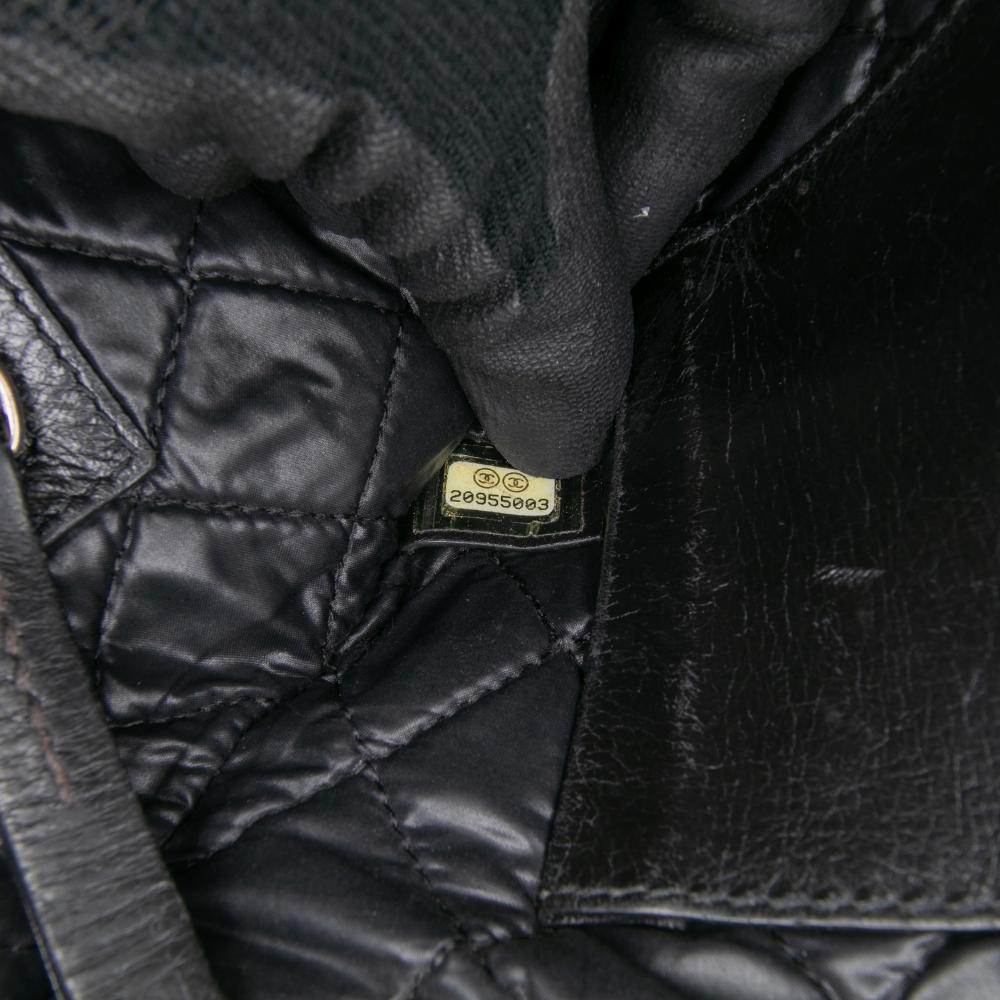 Chanel B Chanel Black Lambskin Leather Leather Lambskin Votez Coco Clutch Italy