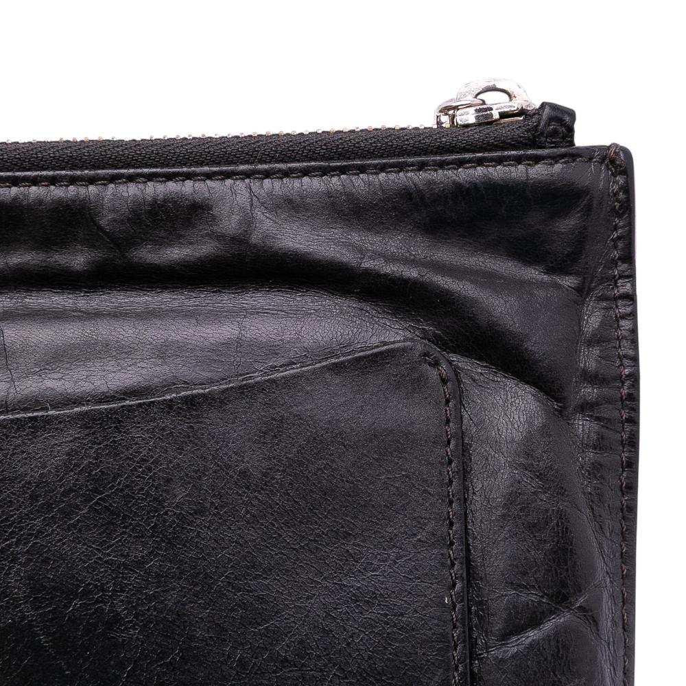 Chanel B Chanel Black Lambskin Leather Leather Lambskin Votez Coco Clutch Italy