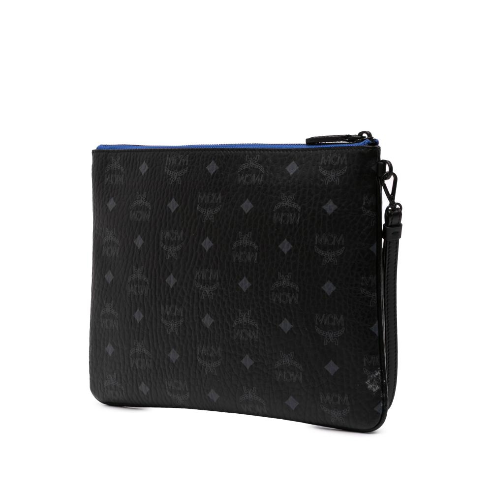MCM AB MCM Black Coated Canvas Fabric Sambypen Haru Henry Kaiser Visetos Clutch Korea, South