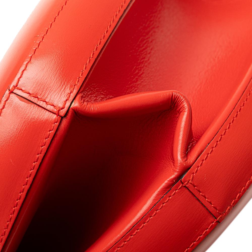 Loewe B LOEWE Red Calf Leather Anagram Round Handbag Spain