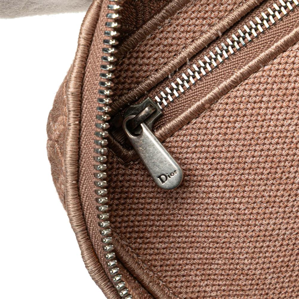 Christian Dior B Dior Pink Mesh Fabric Embroidered Diortravel Vanity Case Italy