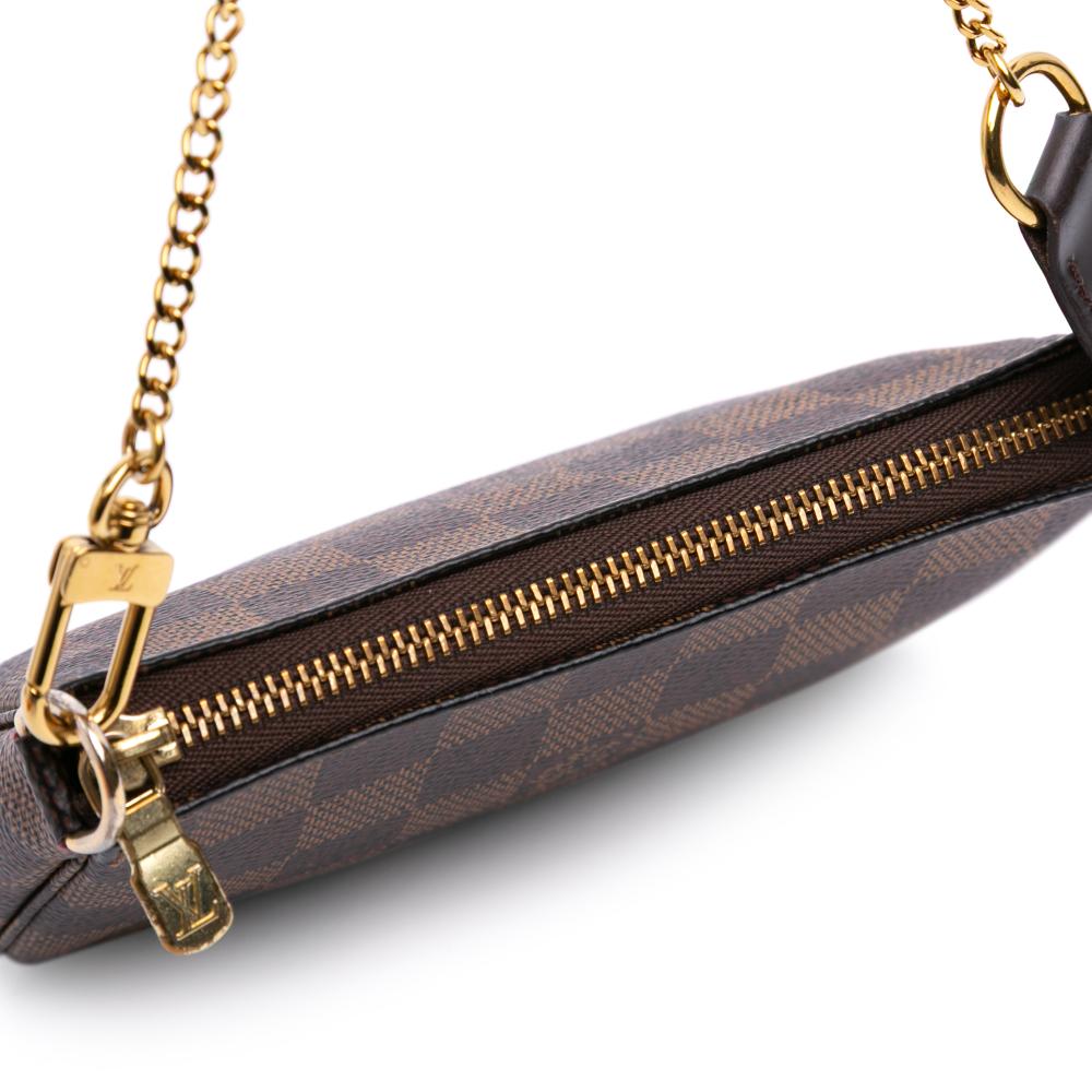 Louis Vuitton B Louis Vuitton Brown Damier Canvas Canvas Damier Ebene Mini Pochette Accessoires France