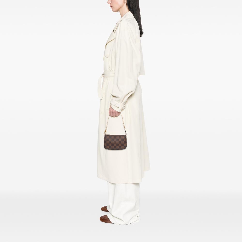 Louis Vuitton B Louis Vuitton Brown Damier Canvas Canvas Damier Ebene Mini Pochette Accessoires France