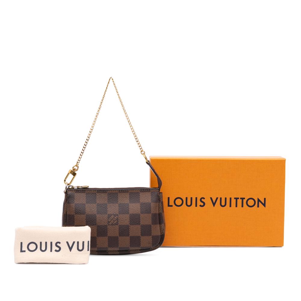 Louis Vuitton B Louis Vuitton Brown Damier Canvas Canvas Damier Ebene Mini Pochette Accessoires France