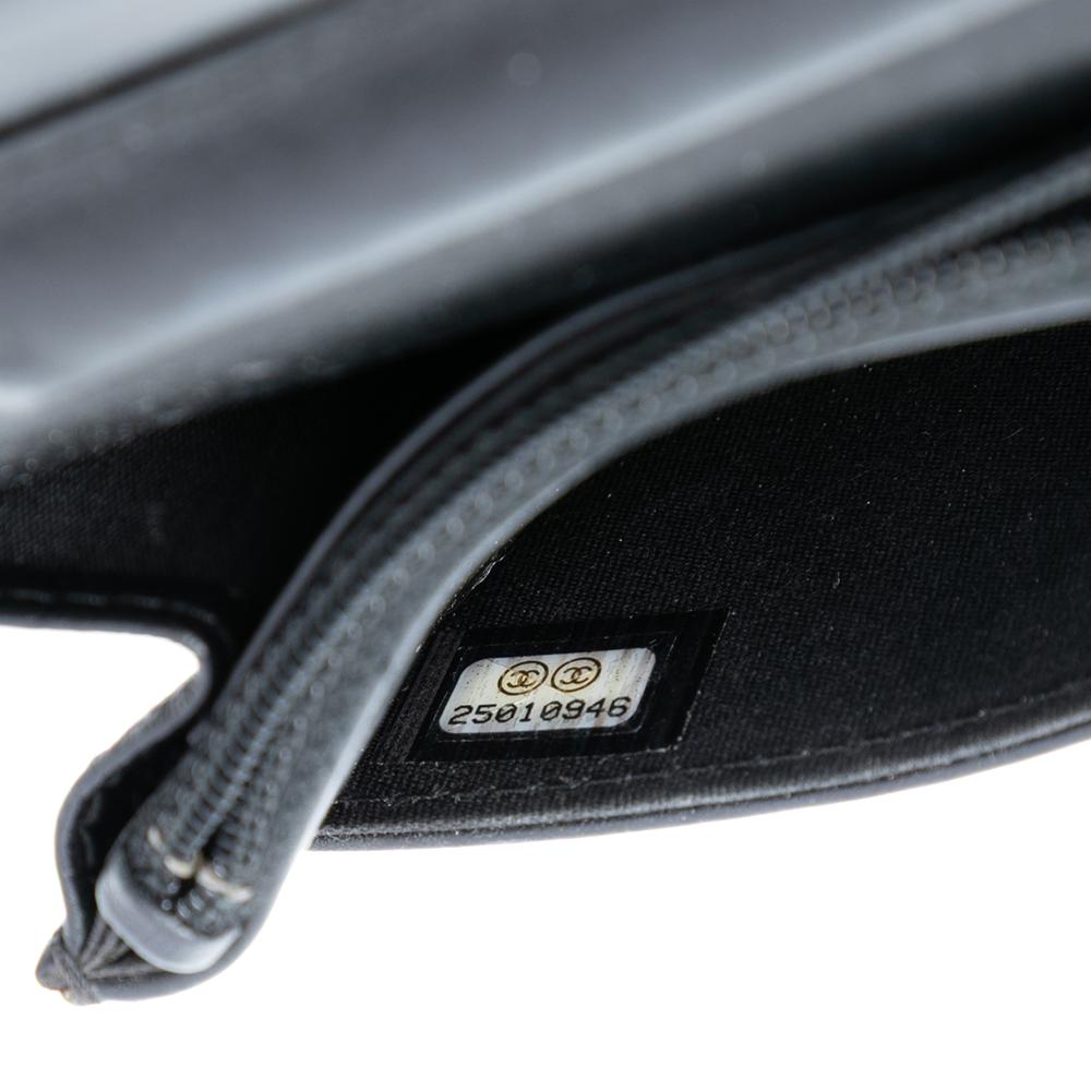 Chanel AB Chanel Black Caviar Leather Leather Quilted Caviar Boy Wallet on Chain Italy