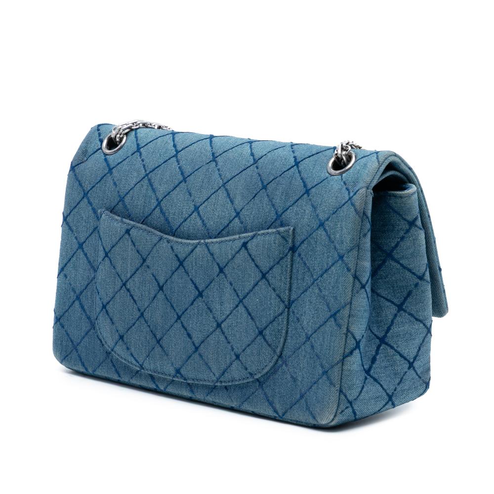 Chanel AB Chanel Blue Denim Denim Fabric Reissue 2.55 Quilted Double Flap 226 France